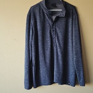 Gray Casual Button Down Shirt Relaxed Fit